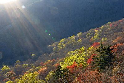 Le flare sur une photo de paysage