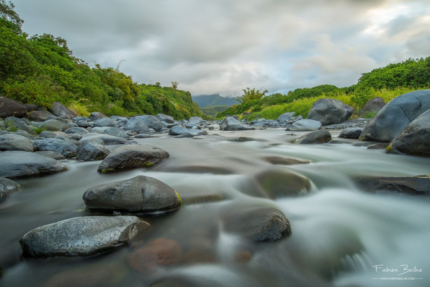 Une pose longue sur une rivière