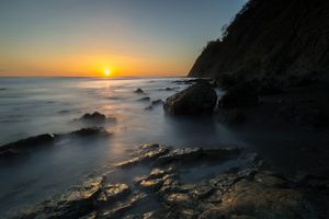 La règle des tiers appliquée à une photo de paysage