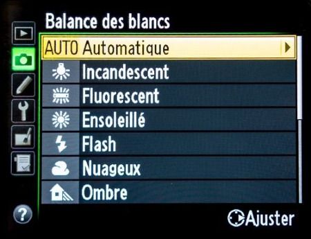 Les préréglages sur un boitier Nikon