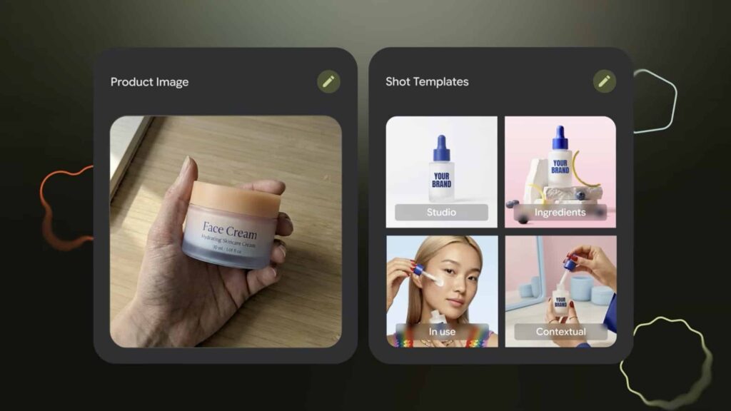 L'interface de Pomelli pour créer des photos studio