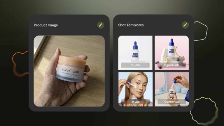 L'interface de Pomelli pour créer des photos studio